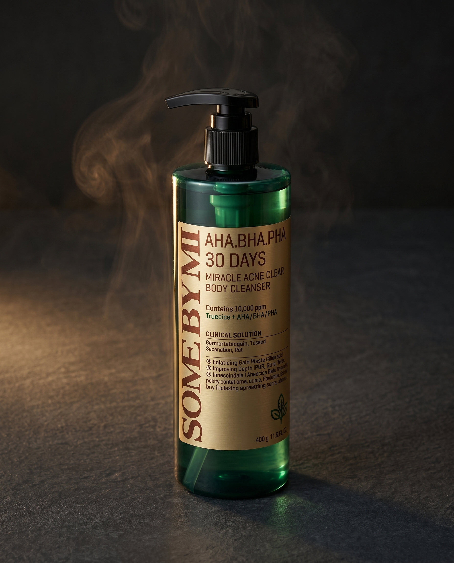 Lucrown AHA BHA PHA body wash bottle